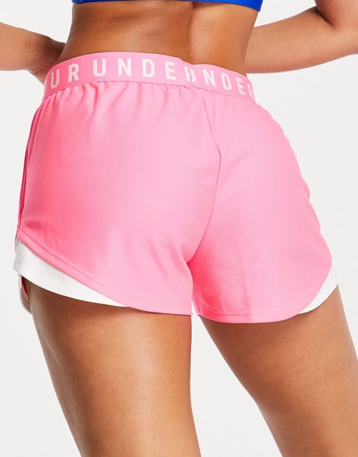 Under Armour Play Up 3.0 shorts in pink