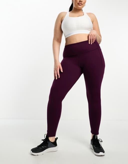 Under Armour Plus Meridian leggings in purple