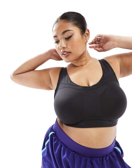 Under Armour Plus – SmartForm Evolution – Czarny biustonosz sportowy zapewniający średnie wsparcie