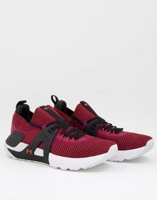 Under Armour Project Rock 4 trainers in red