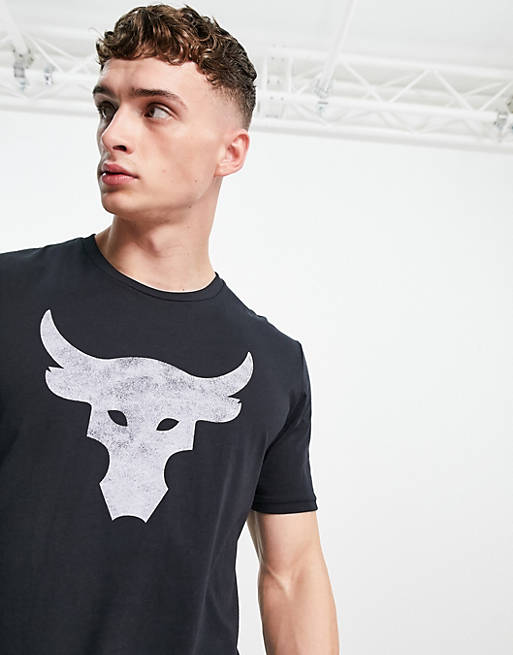 Under Armour T-Shirt Project Rock Brahma Bull Logo Nero Colore Misure M