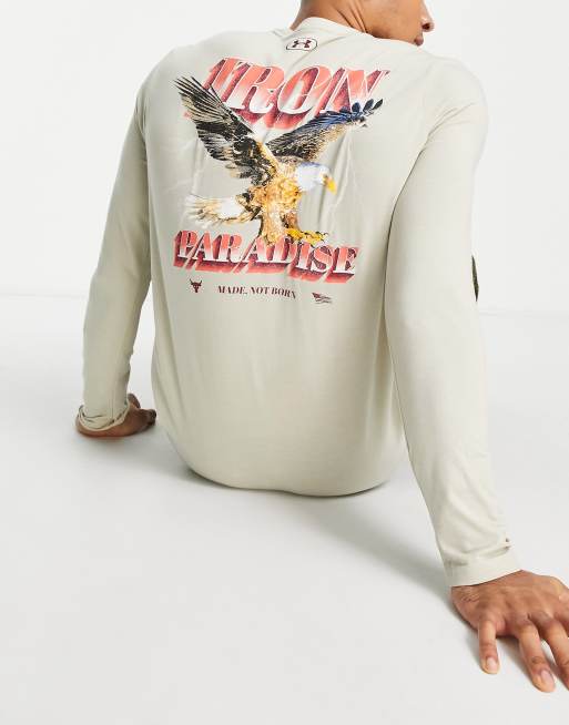 Under Armour - Project Rock Outlaw - Top a maniche lunghe bianco