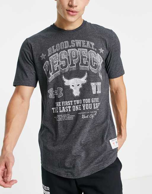 Under Armour Project Rock respect graphic t shirt in black