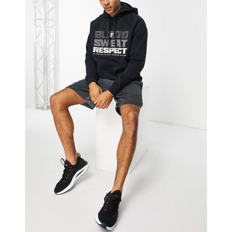 Under Armour Felpa con cappuccio nera con stampa ASOS