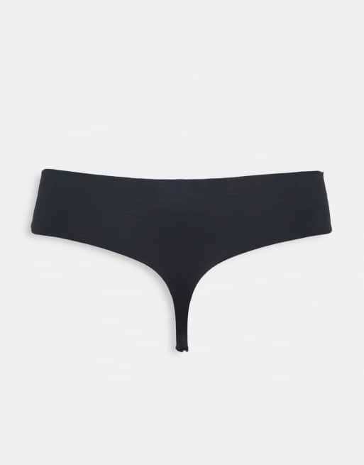 Under Armour Pure Stretch 3 pack seamless thongs in black