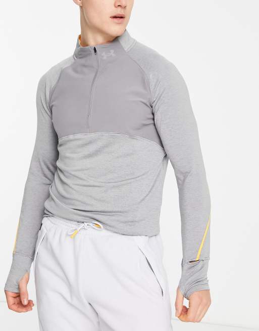 Under Armour - Qualifier Run 2.0 - Top met korte rits in grijs