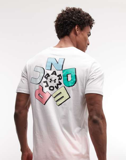 Under Armour Radial wordmark short sleeve t-shirt in white - view 1