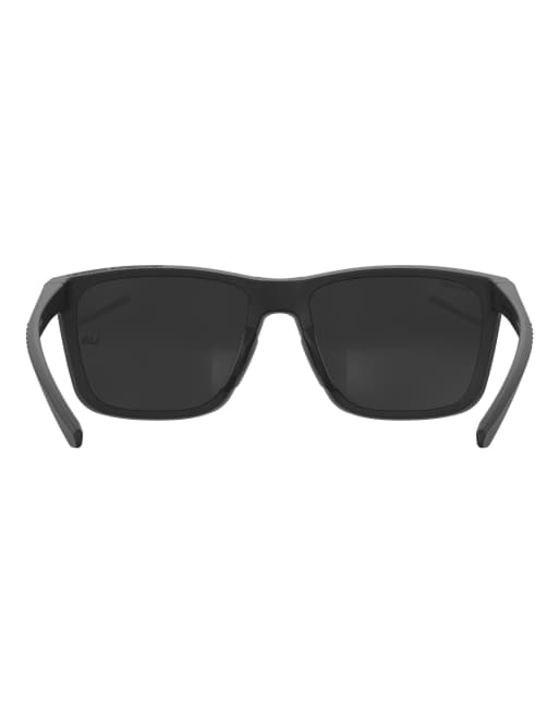 Under Armour rechteckige Sonnenbrille mit grauen polarisierten Gläsern in Schwarz, 3 von 7