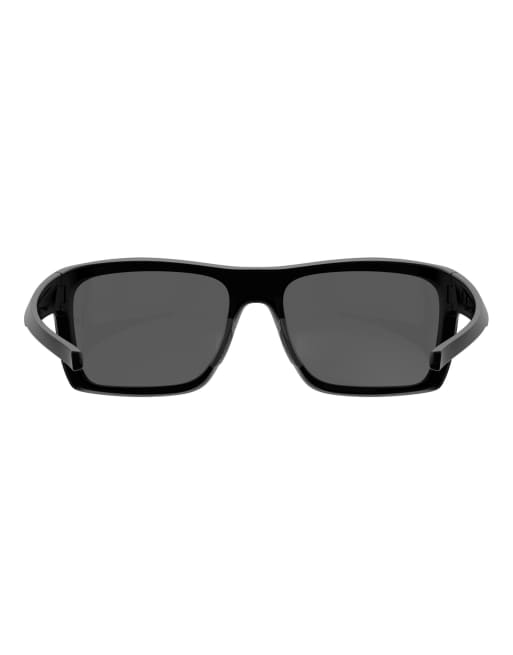 Under Armour rechteckige Wrap-Sonnenbrille - schwarz, graue Gläser, 3 von 7