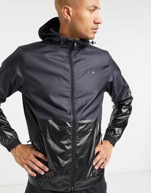 Under Armour Recover Legacy windbreaker jacket in black