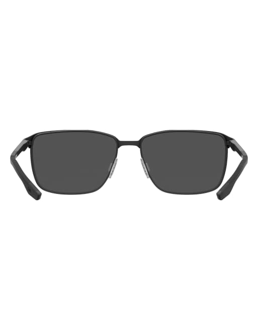 Under Armour Retained rectangular sunglasses with grey lenses in black - BLACK, 3 of 4