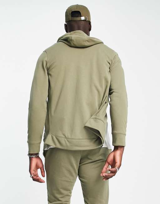 Under Armour – Rival – Bluza z kapturem z dzianiny dresowej w kolorze khaki, 2 z 4