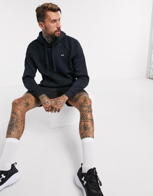 Under Armour – Rival – Czarna bluza z kapturem z dzianiny syntetycznej, 4 z 4