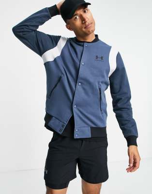 Under armour varsity store fleece bomber jacket