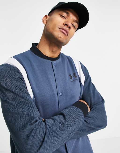 Under armour varsity fleece bomber outlet jacket