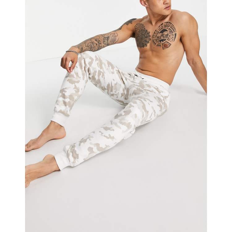 Mens white hot sale camo joggers