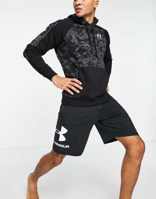 Black and camo under store armour hoodie