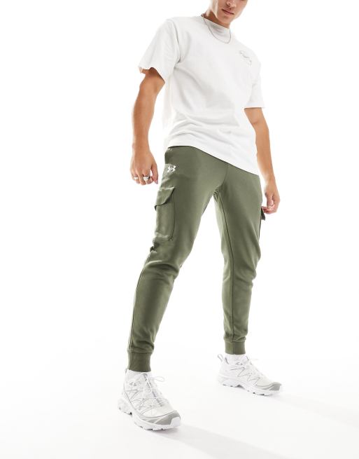 Under Armour Rival fleece cargo joggers in khaki ASOS