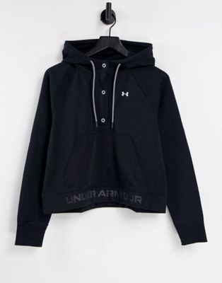 Under Armour Rival fleece hoodie in black