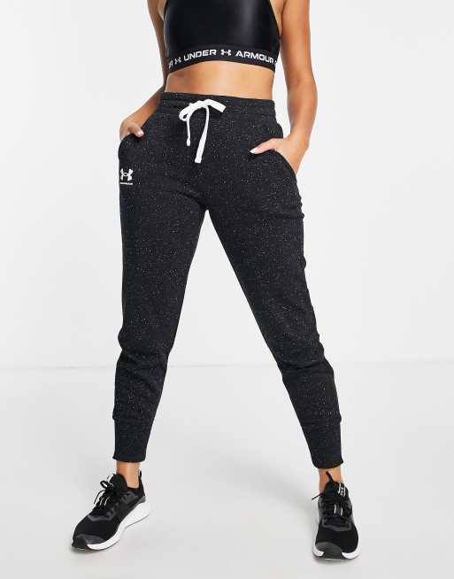 Under Armour Rival fleece joggers in black marl