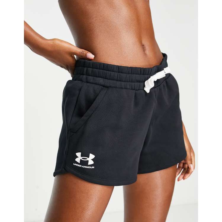 Under Armour Rival fleece shorts in black