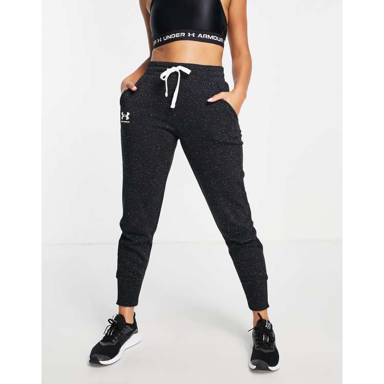 Under Armour Rival fleece sweatpants in black heather