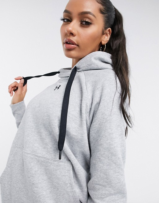Under Armour Rival hoodie in grey