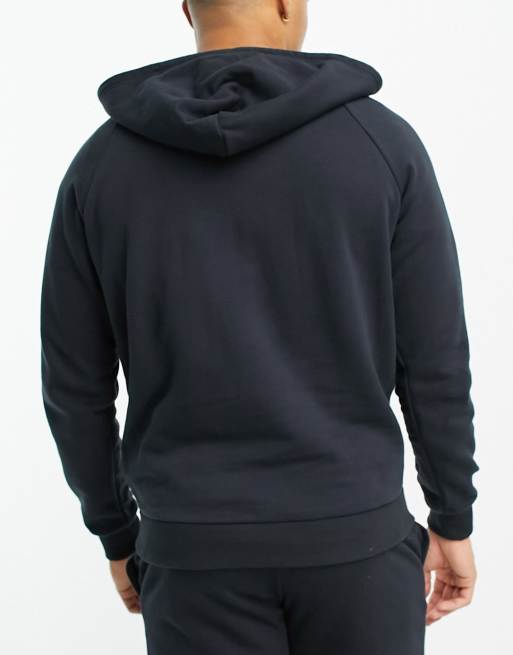 Under Armour - Rival - Hoodie van fleece met korte rits in zwart, 2 van 4