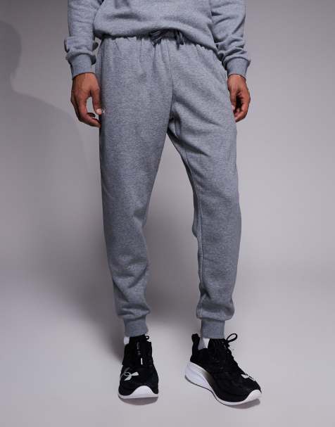 Under Armour Rival fleece joggers in light heather grey