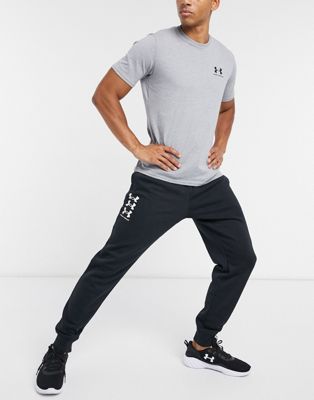 Homme Under Armour - Rival - Jogger style sport en polaire à logos - Noir