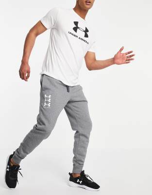 grey under armor sweatpants