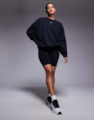 Under Armour - Rival - Oversize-Sweatshirt aus Fleece in Schwarz