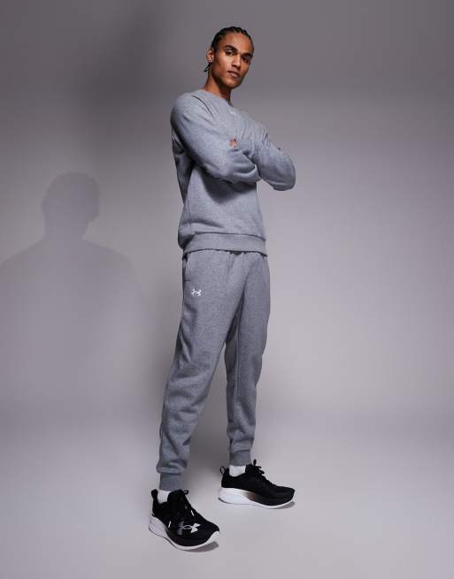 Under Armour - Rival - Pantalon de jogging en molleton - Gris chiné clair, 2 de 5