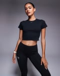 [Under Armour] Under Armour Rival ribbed baby tee in black XXL black