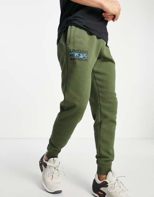 Under Armour Rival Signature jogger in khaki | ASOS