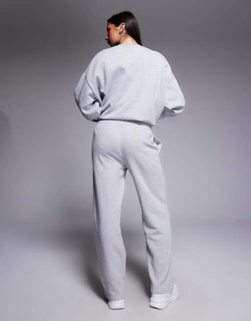 Under Armour Rival straight leg trackies in light heather grey, 5 of 5