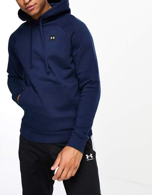 Under Armour - Rival - Sweat à capuche d'ensemble en polaire - Bleu marine