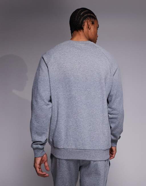 Under Armour - Rival - Sweatshirt van fleece met ronde hals in licht gemêleerd grijs, 3 van 5