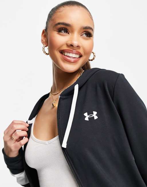 Under Armour Rival - Terry - Hættetrøje med rund hals i sort