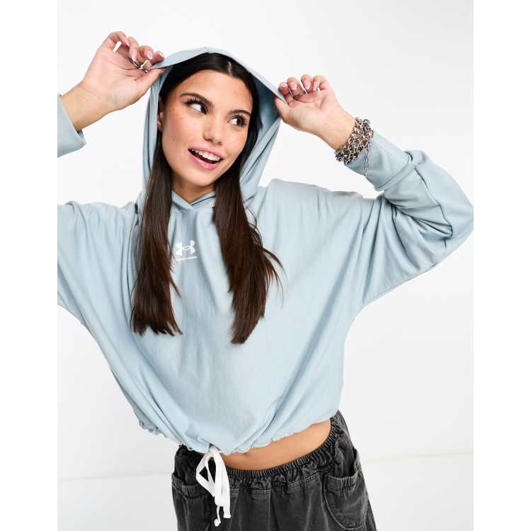 Under Armour Rival terry oversized hoodie in grey | ASOS