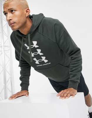 khaki under armour hoodie