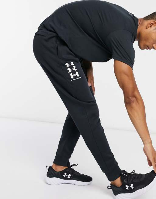 Under armour black sweatpants hot sale