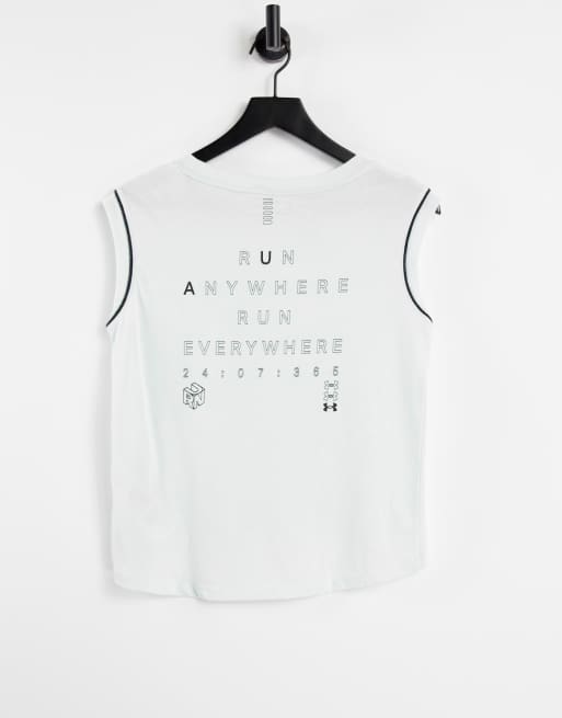 Under Armour run anywhere short sleeve t-shirt in blue