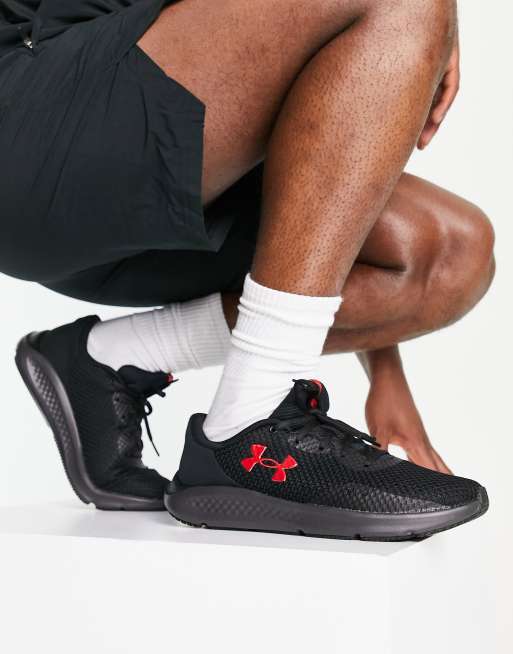 Under Armour charged pursuit 3 trainers in black