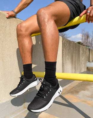 Under Armour Run Charged Vantage 2 trainers in black and white - ASOS Price Checker