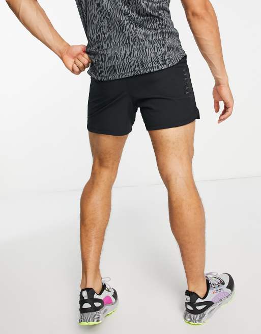 Under Armour Run SpeedPocket 5'' shorts in black