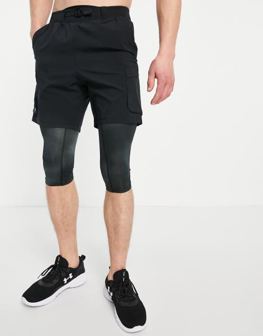 Woud onvergeeflijk verwennen Under Armour Running Anywhere 2-in-1 shorts in black | ASOS