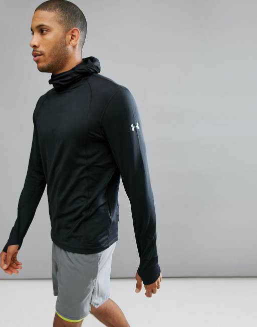 Under Armour Running balaclava hoodie in black 1298837 001