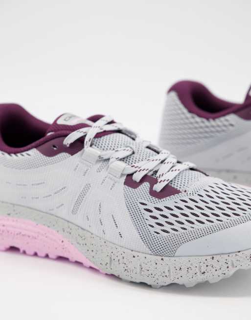 Under armour grey and cheap pink trainers