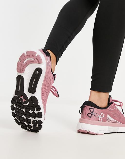 Under Armour Running HOVR Infinite 5 trainers in pink